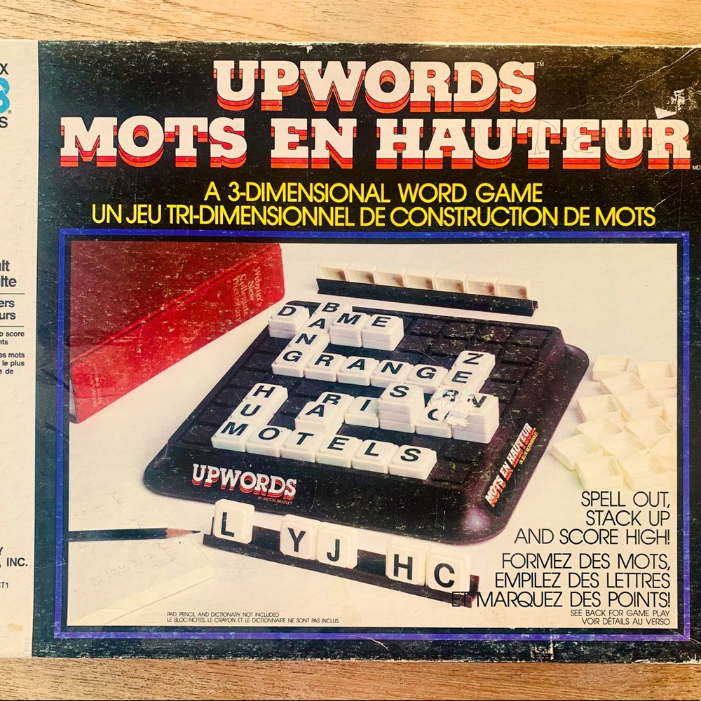 UPWORDS  (1983) Vintage board game - by Milton Bradley